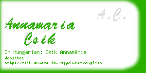 annamaria csik business card